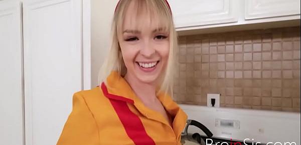  Blonde Sister Fucks Me Immediately After Shift- Lily Bell